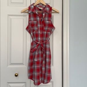 New plaid casual dress